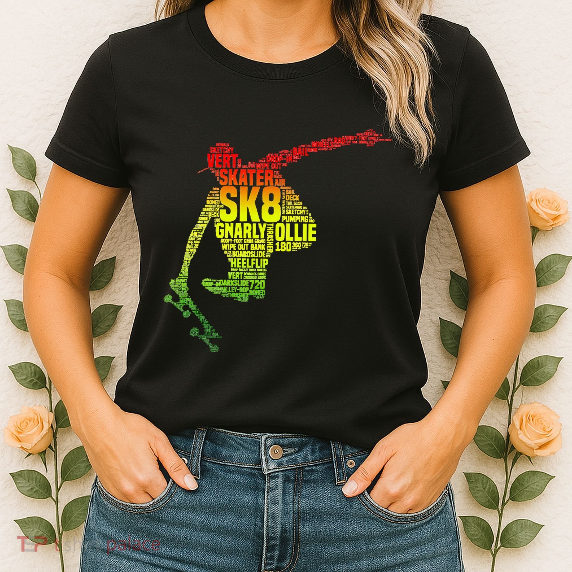 Skateboard Skater Slang Retro Skaterboarding Women's T-Shirt