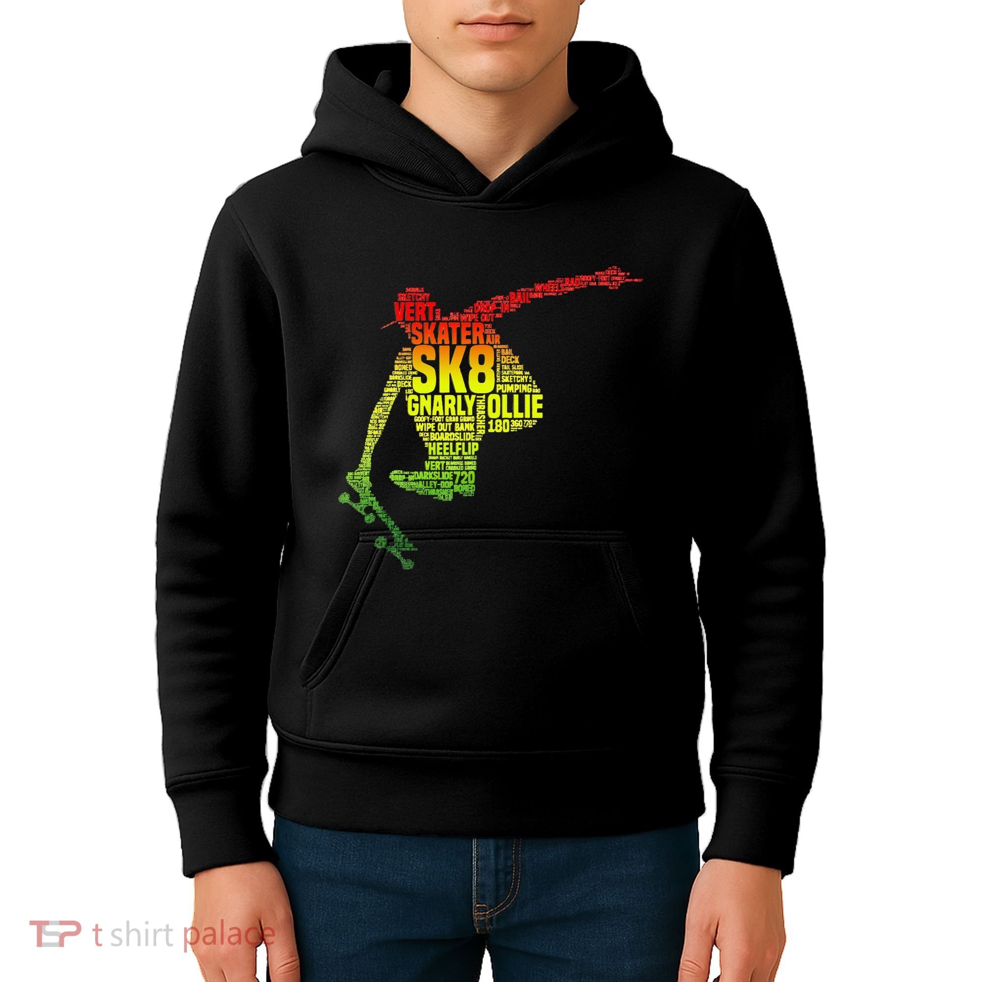 Skateboard Skater Slang Retro Skaterboarding Kids Hoodie