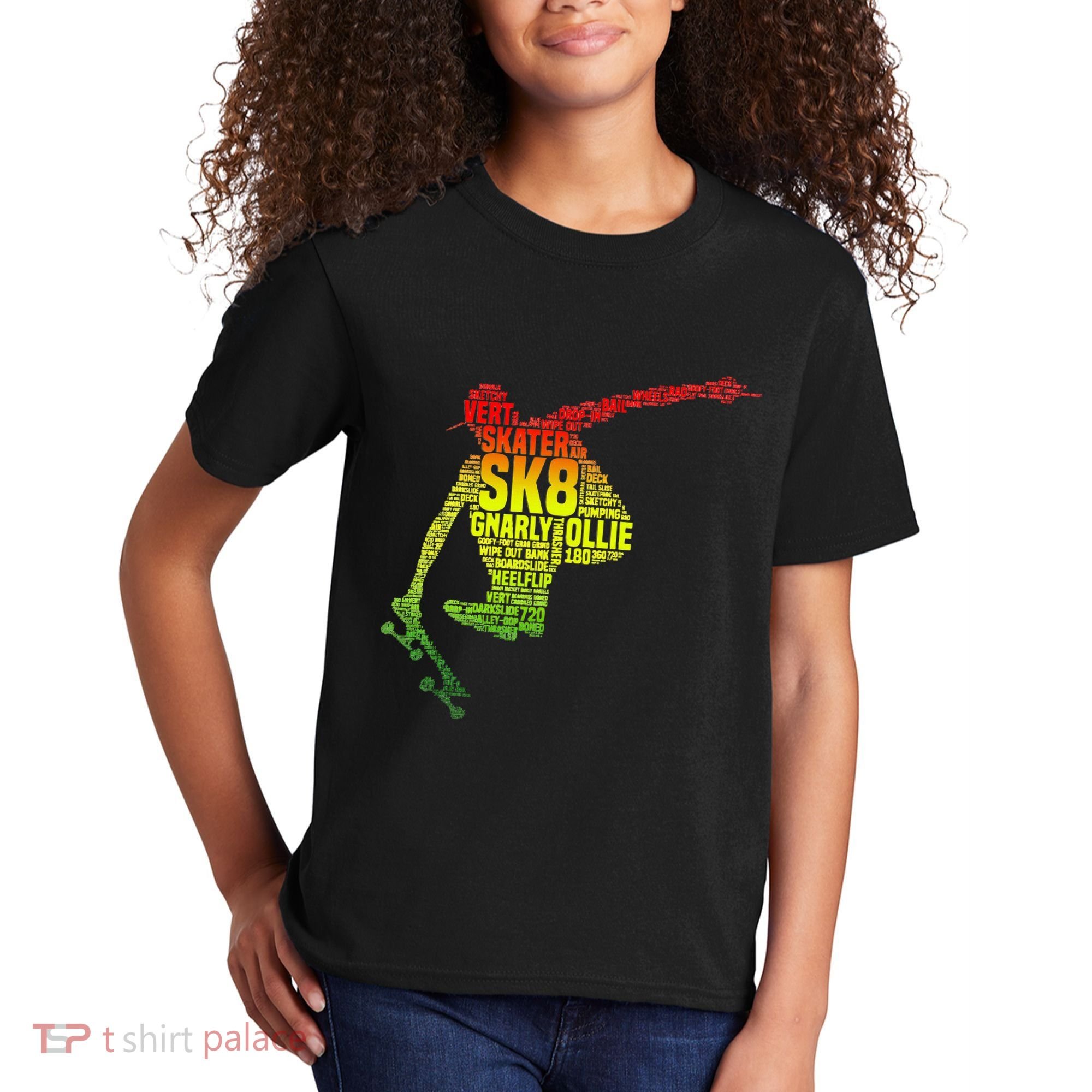 Skateboard Skater Slang Retro Skaterboarding Kids T-Shirt