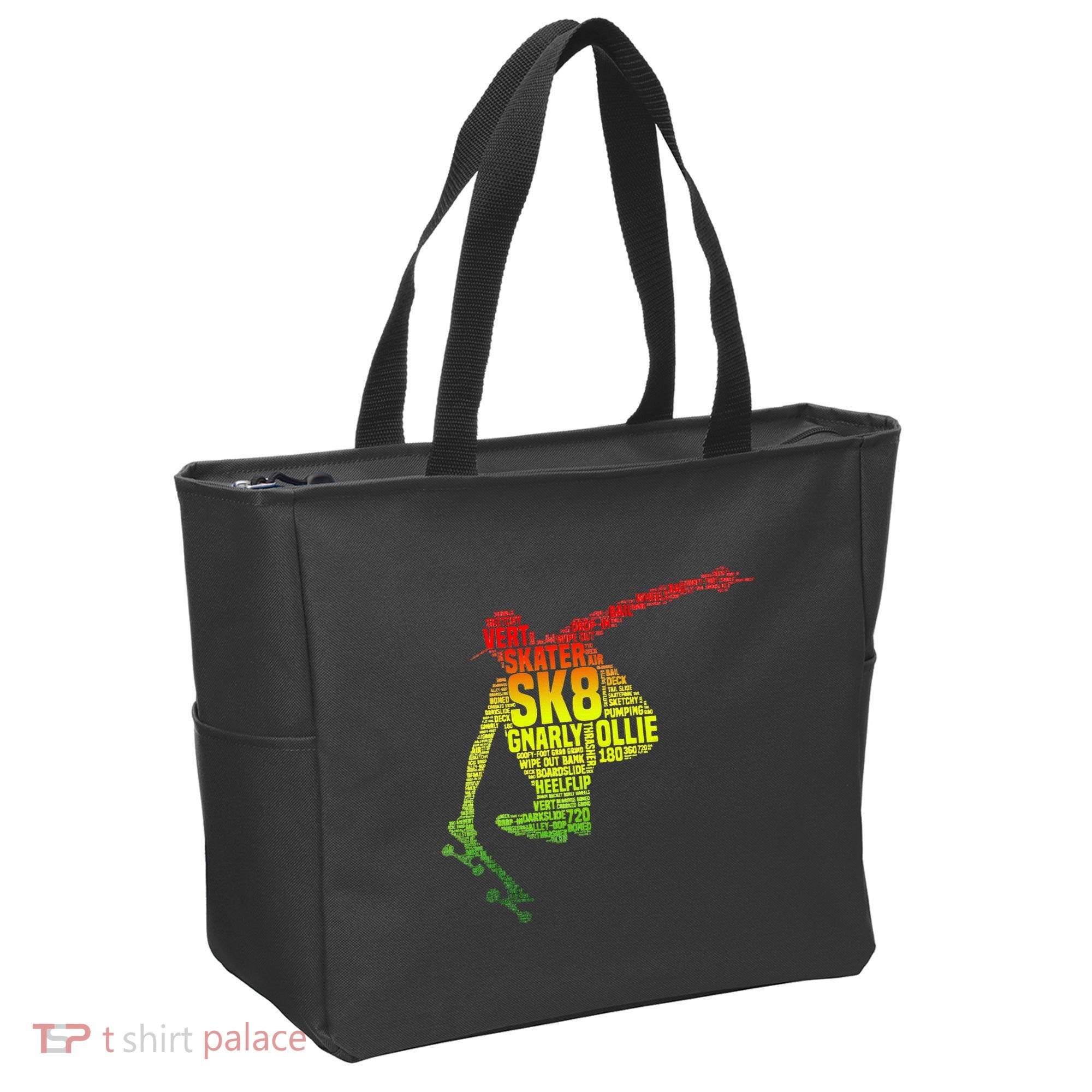 Skateboard Skater Slang Retro Skaterboarding Tote Bag