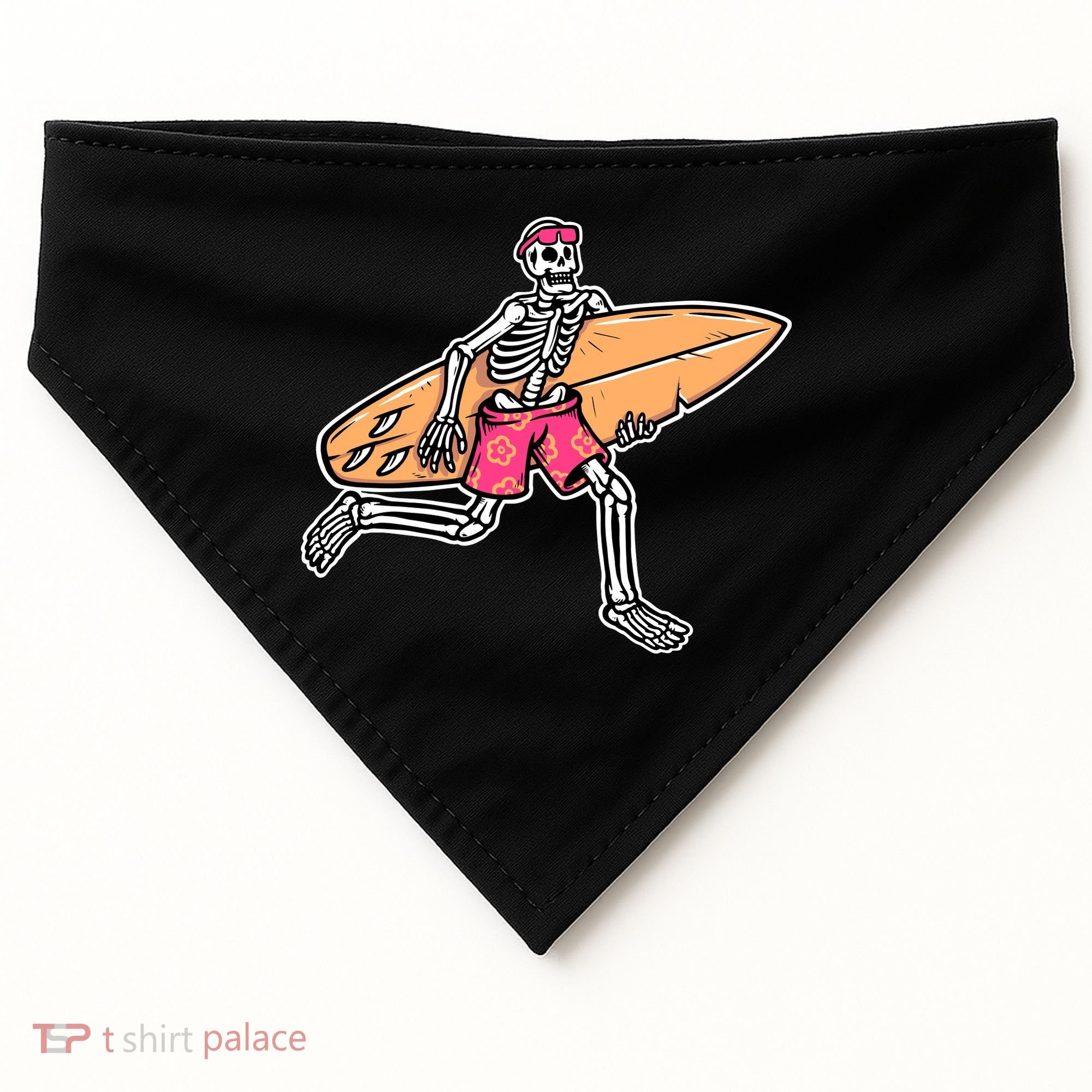 Skull Surfer USA-Made Doggie Bandana