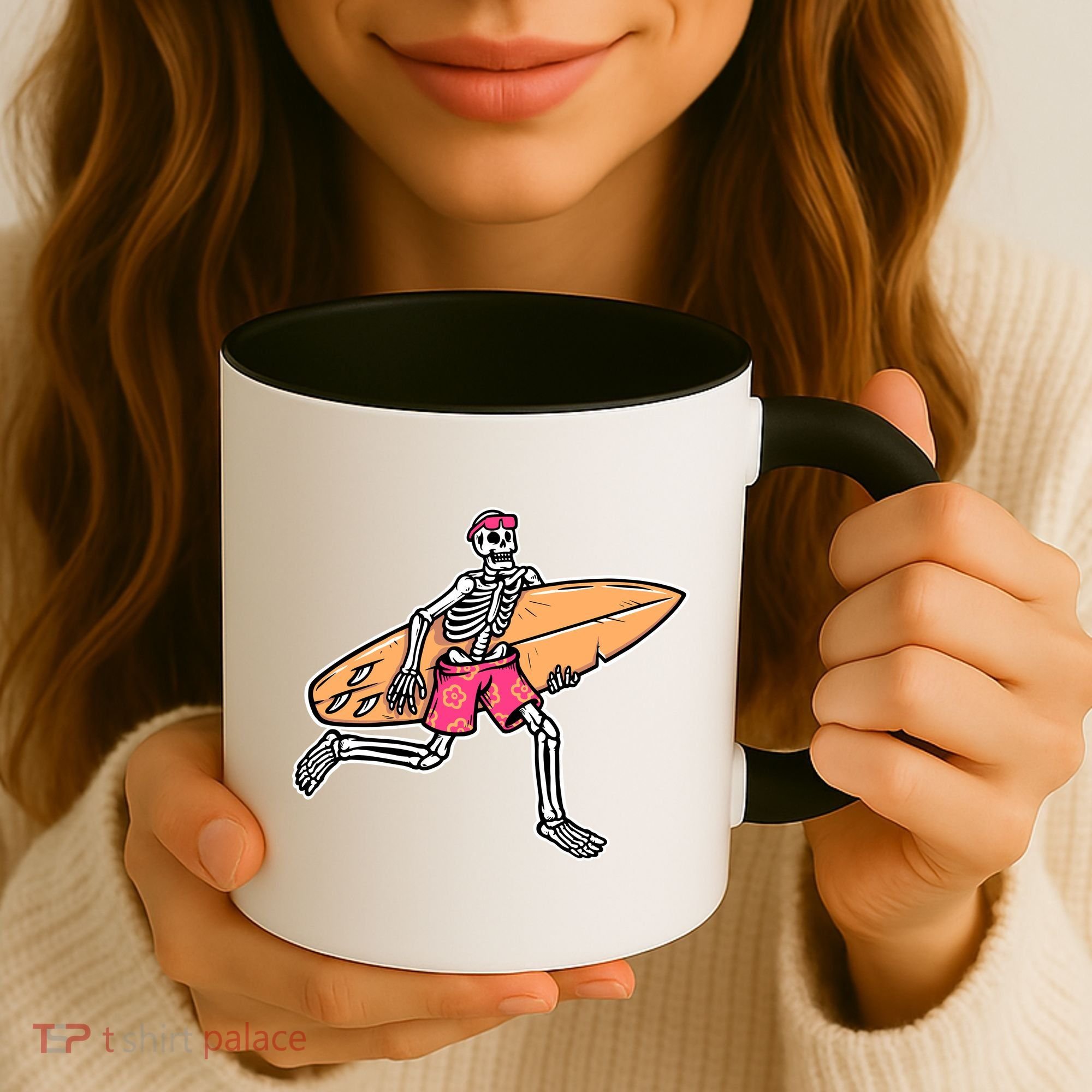Skull Surfer Coffee Mug