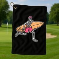 Skull Surfer Golf Towel thumb 1