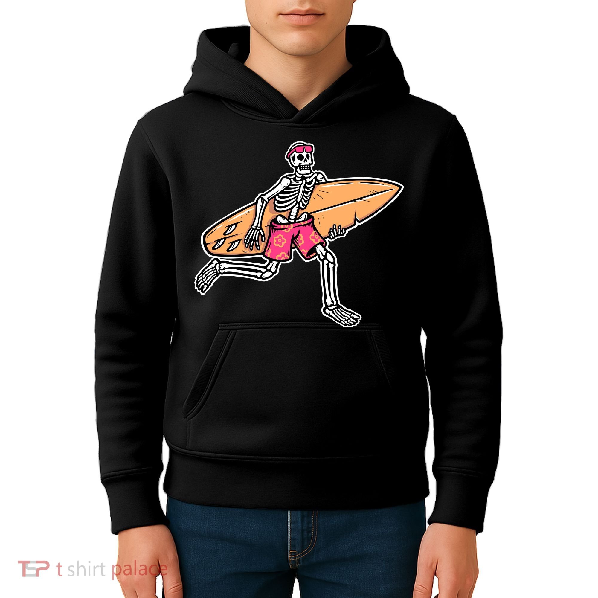 Skull Surfer Kids Hoodie