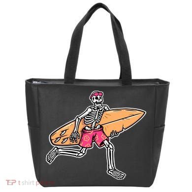 Skull Surfer Tote Bag