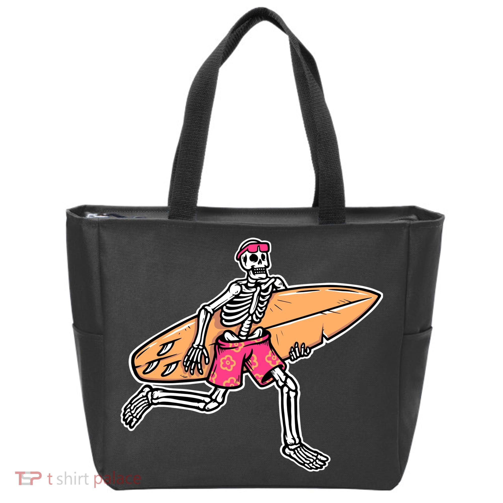 Skull Surfer Tote Bag