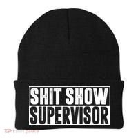 Shit Show Supervisor Funny Gift Beanie thumb 0