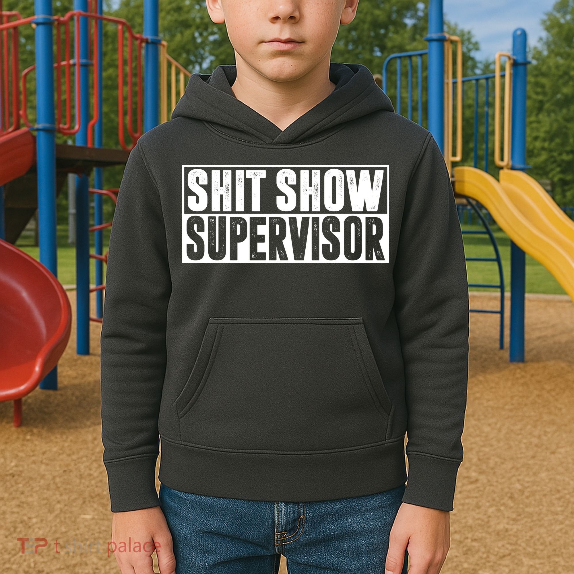 Shit Show Supervisor Funny Gift Kids Hoodie