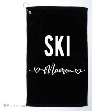 Ski Skier Skiing Mom Gift Golf Towel