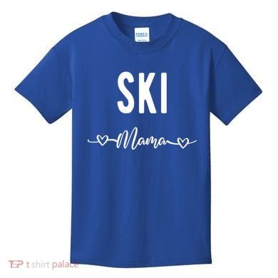 Ski Skier Skiing Mom Gift Kids T-Shirt