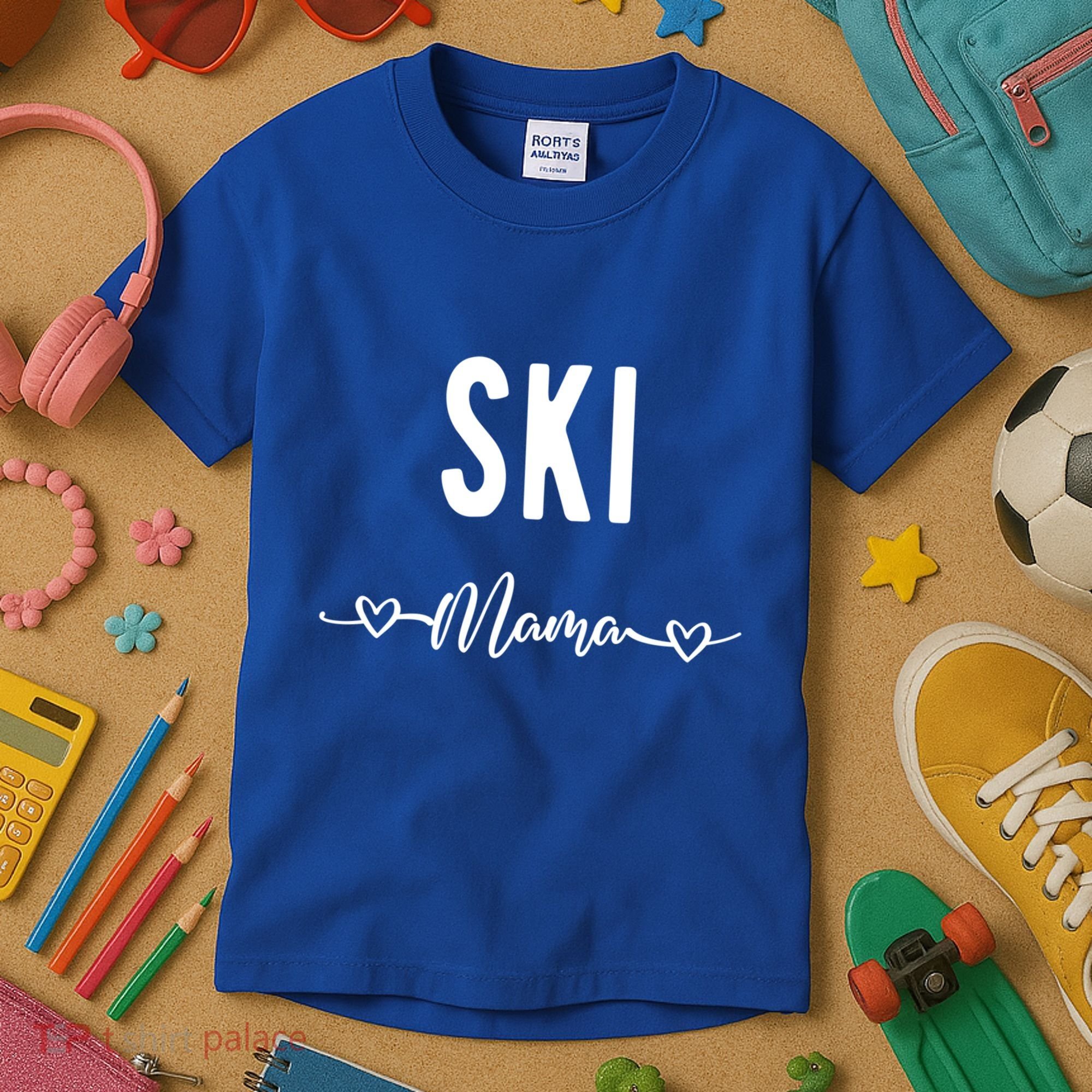 Ski Skier Skiing Mom Gift Kids T-Shirt