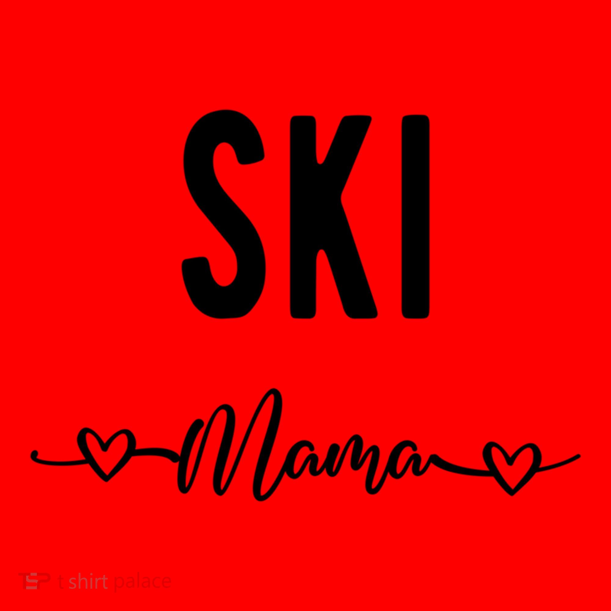 Ski Skier Skiing Mom Gift Santa Hat