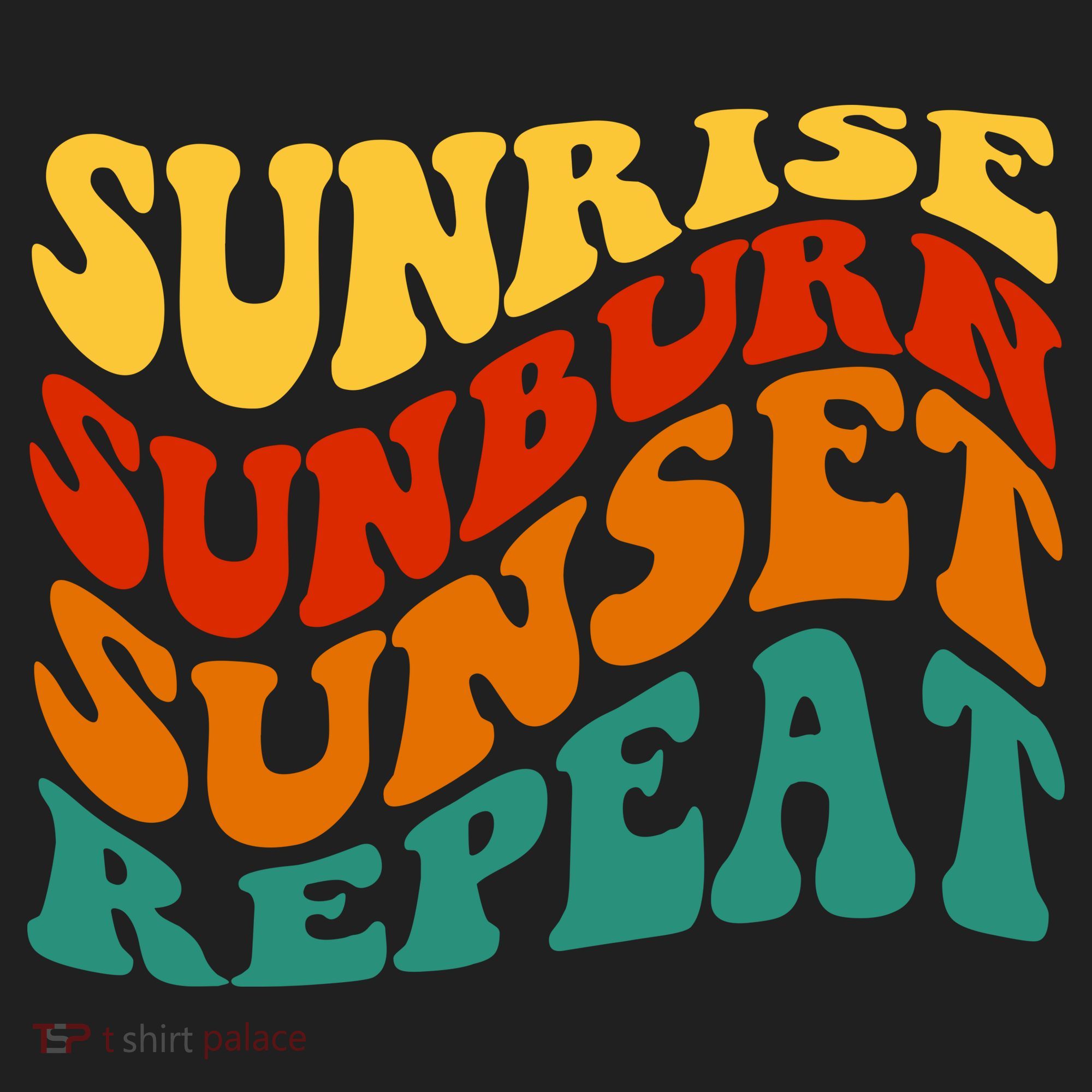 Sunrise Sunburn Sunset Repeat Retro Summer Women's Sweatshirt