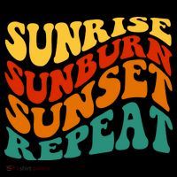 Sunrise Sunburn Sunset Repeat Retro Summer Apron thumb 3