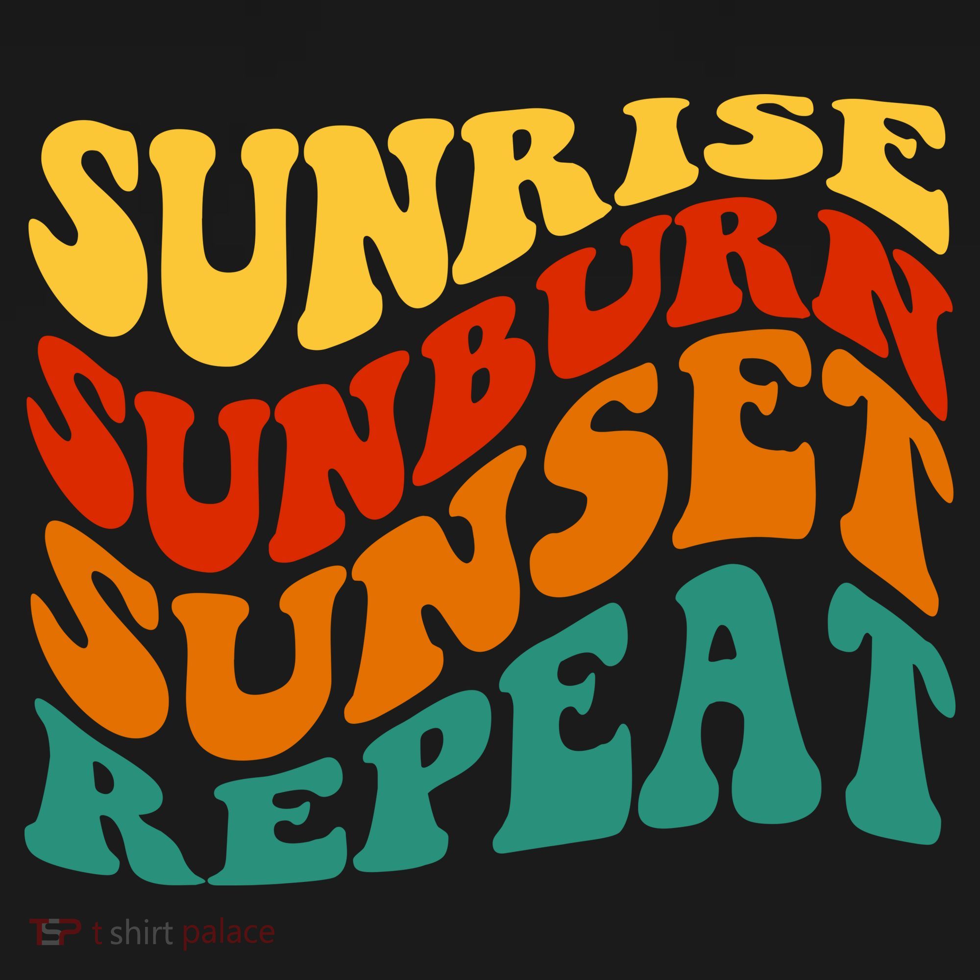 Sunrise Sunburn Sunset Repeat Retro Summer Backpack