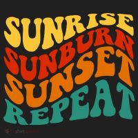 Sunrise Sunburn Sunset Repeat Retro Summer Beanie thumb 2