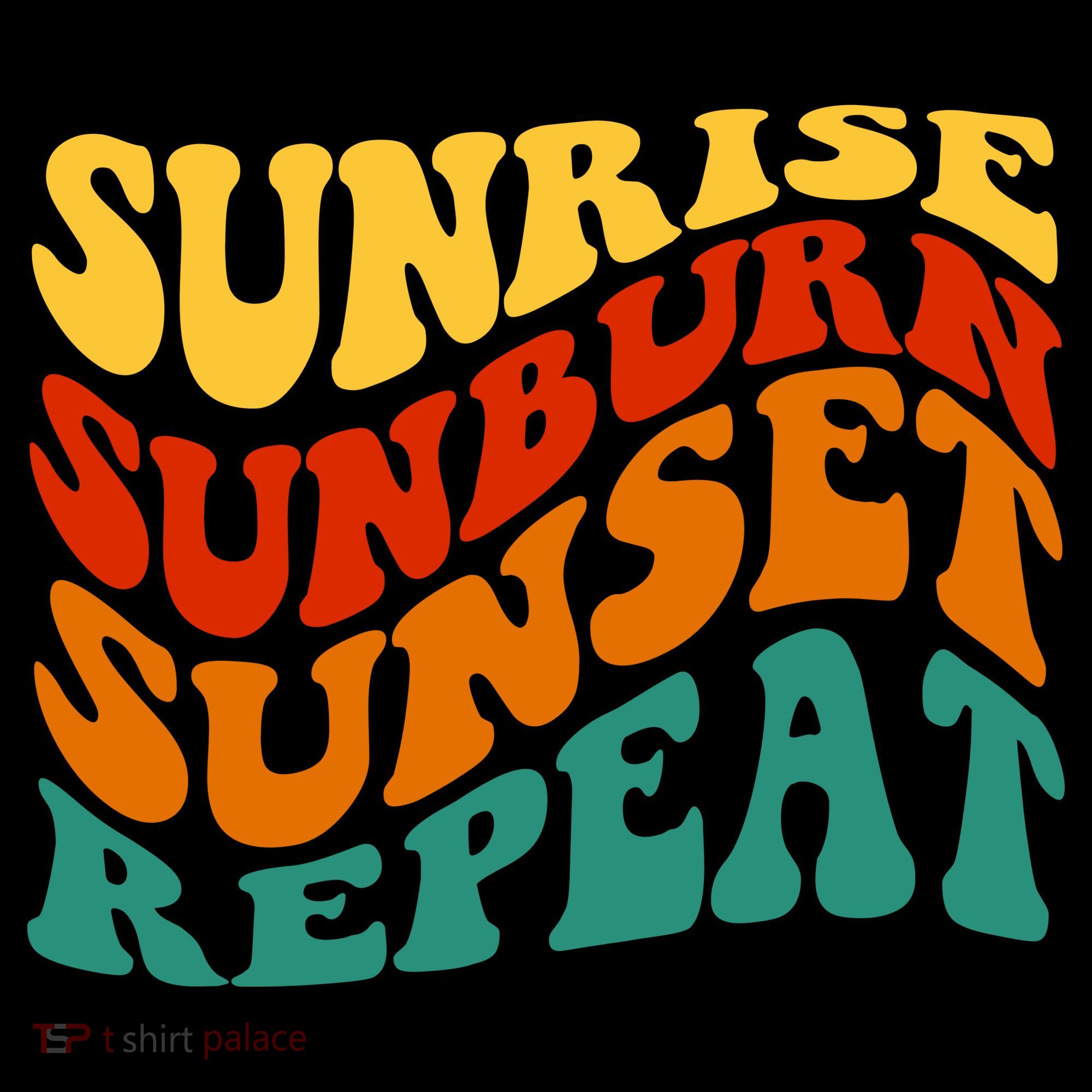 Sunrise Sunburn Sunset Repeat Retro Summer Toddler Hoodie
