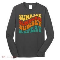 Sunrise Sunburn Sunset Repeat Retro Summer Long Sleeve Shirt thumb 0
