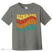 Sunrise Sunburn Sunset Repeat Retro Summer Toddler T-Shirt thumb 0