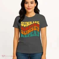 Sunrise Sunburn Sunset Repeat Retro Summer Women's T-Shirt thumb 4