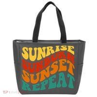 Sunrise Sunburn Sunset Repeat Retro Summer Tote Bag thumb 0
