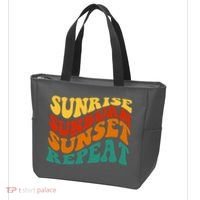 Sunrise Sunburn Sunset Repeat Retro Summer Tote Bag thumb 3