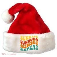Sunrise Sunburn Sunset Repeat Retro Summer Santa Hat thumb 0