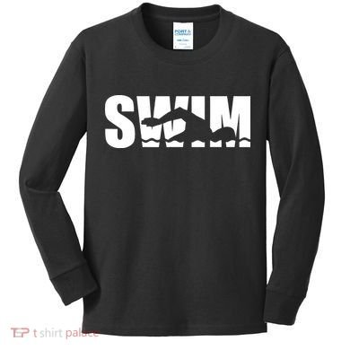 Swim swimmer Kids Long Sleeve Shirt