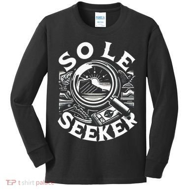 Sole Seeker Shoe Collector Sneakerhead Kids Long Sleeve Shirt