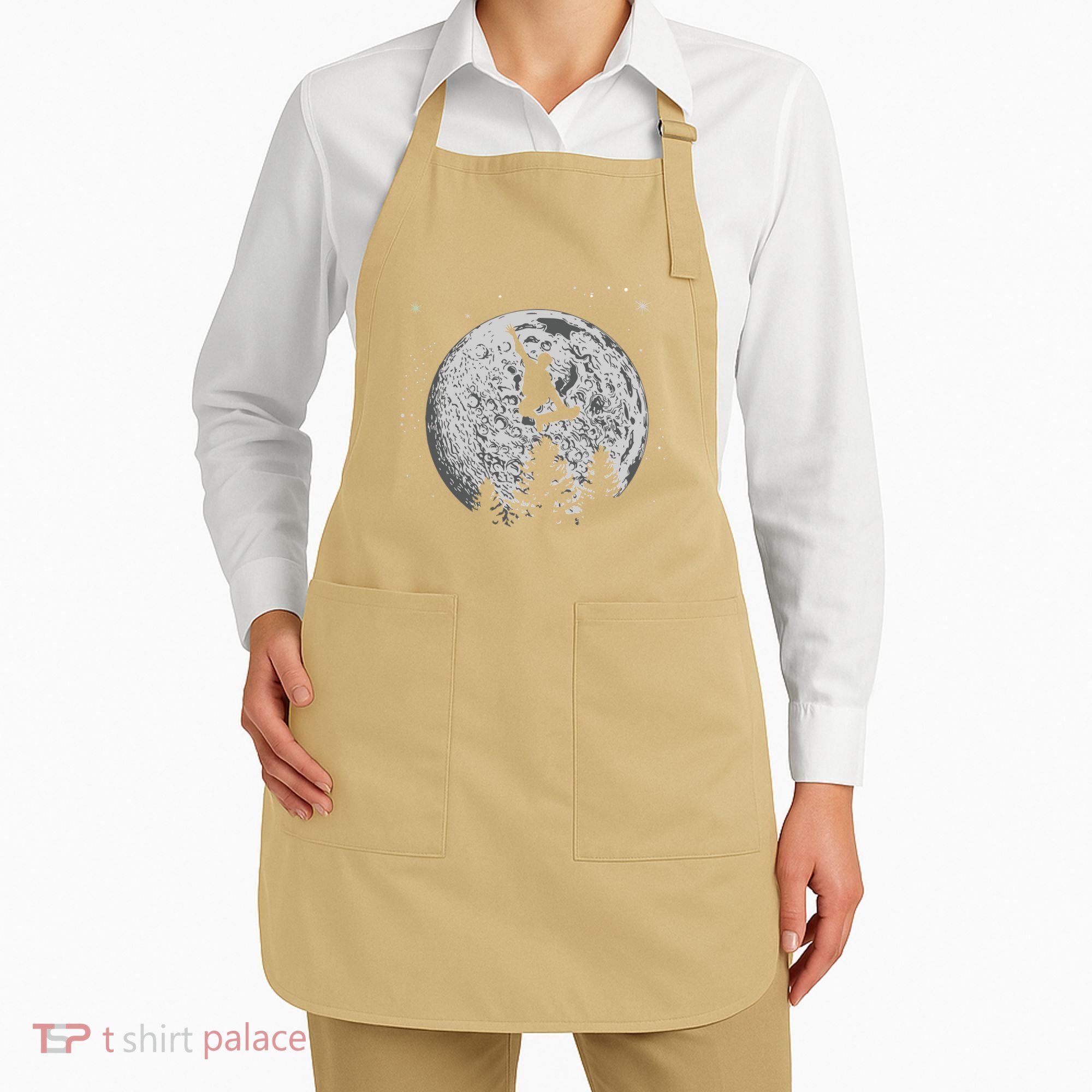Skater Skateboarder Skateboard Moon Skateboarding Gift Apron