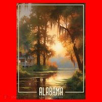 Serene Southern Sunset Alabama Santa Hat thumb 1