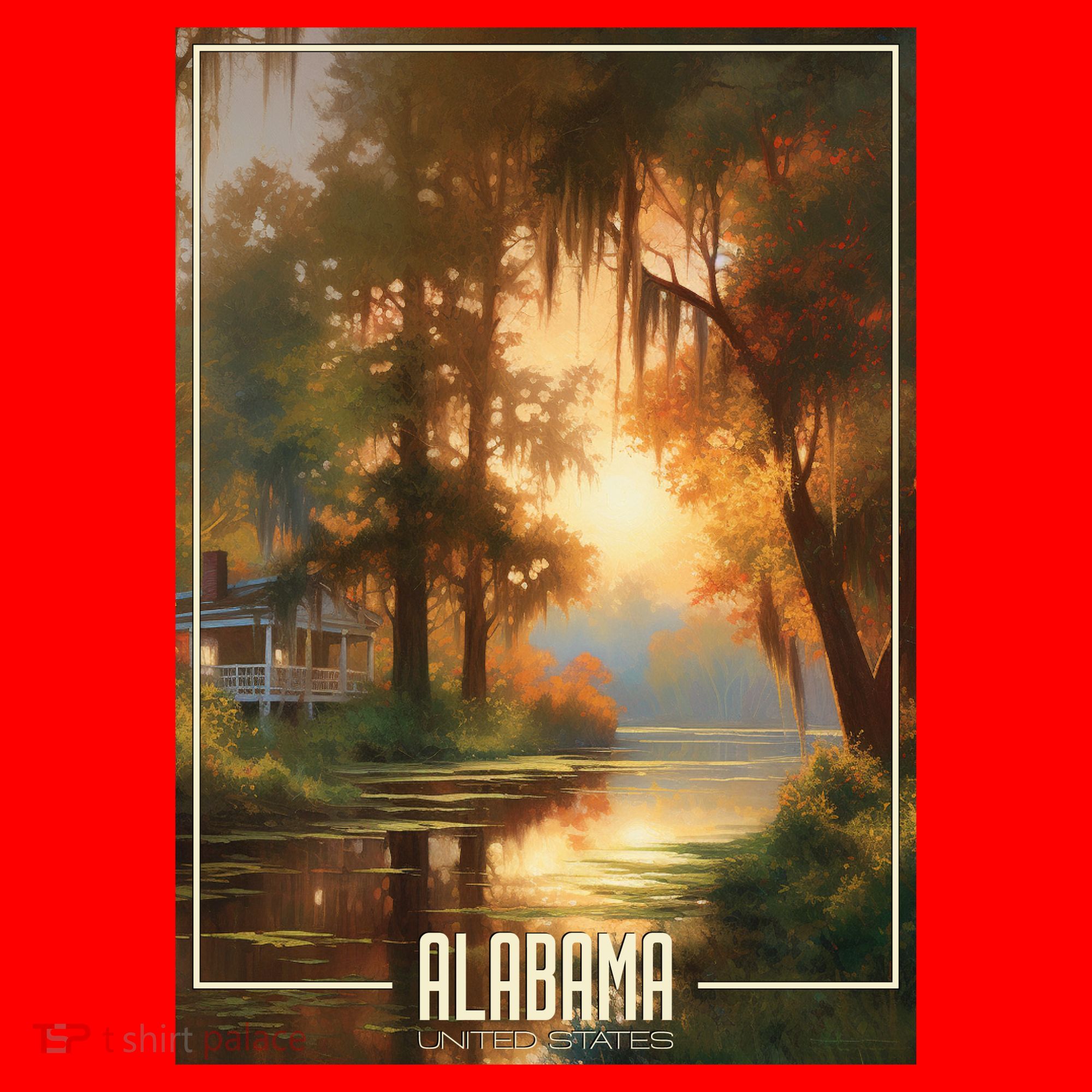 Serene Southern Sunset Alabama Santa Hat