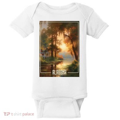Serene Southern Sunset Alabama Baby Bodysuit
