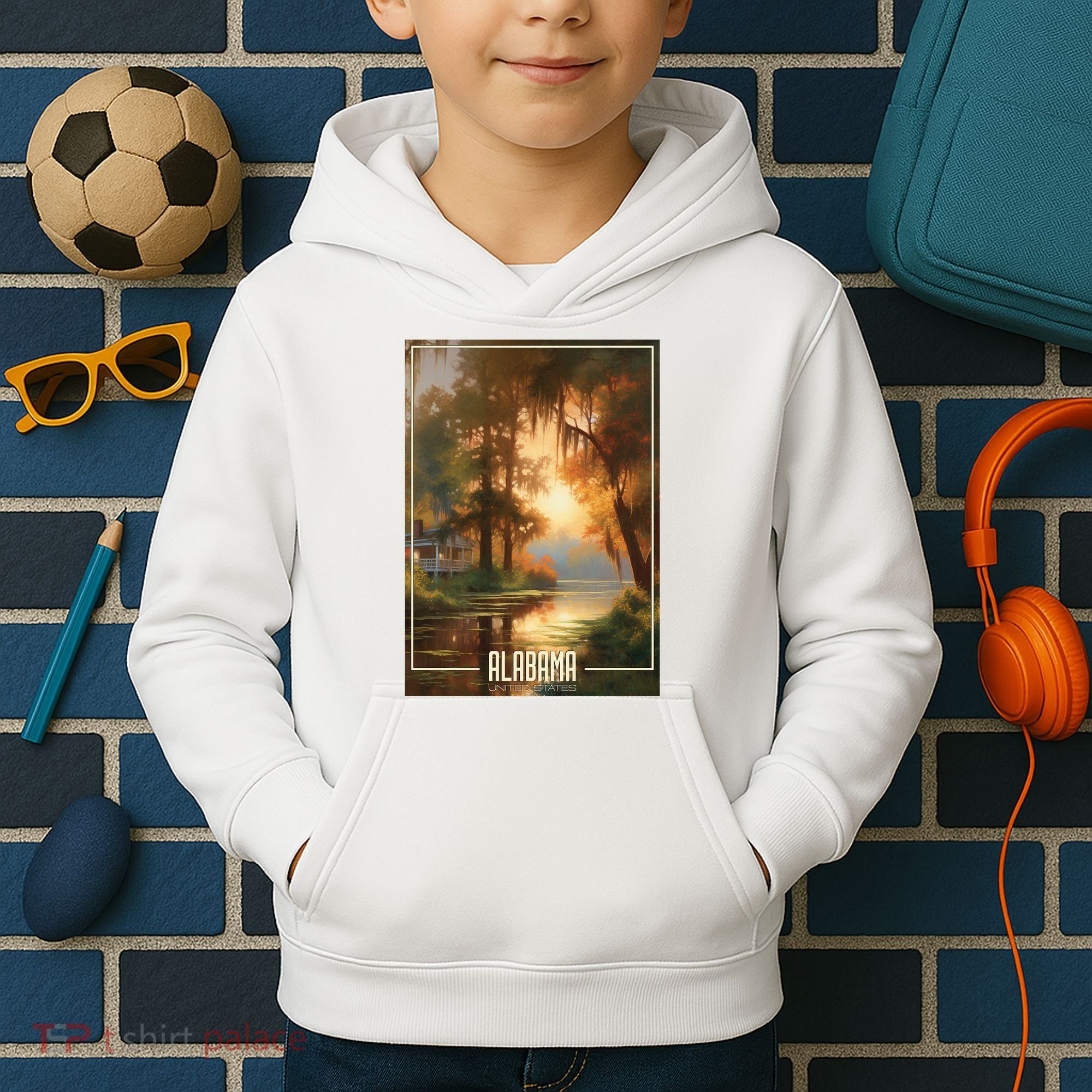 Serene Southern Sunset Alabama Kids Hoodie