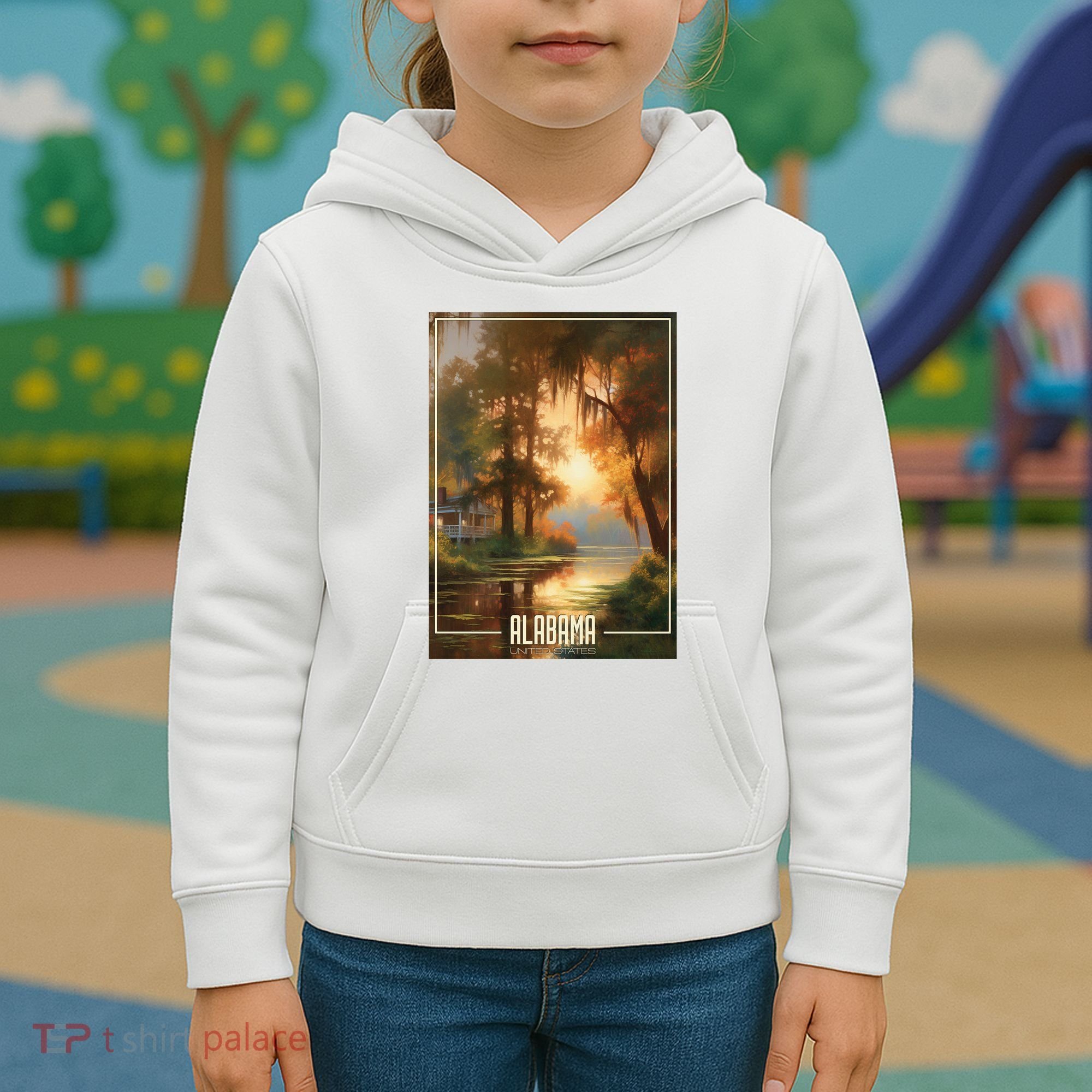 Serene Southern Sunset Alabama Kids Hoodie