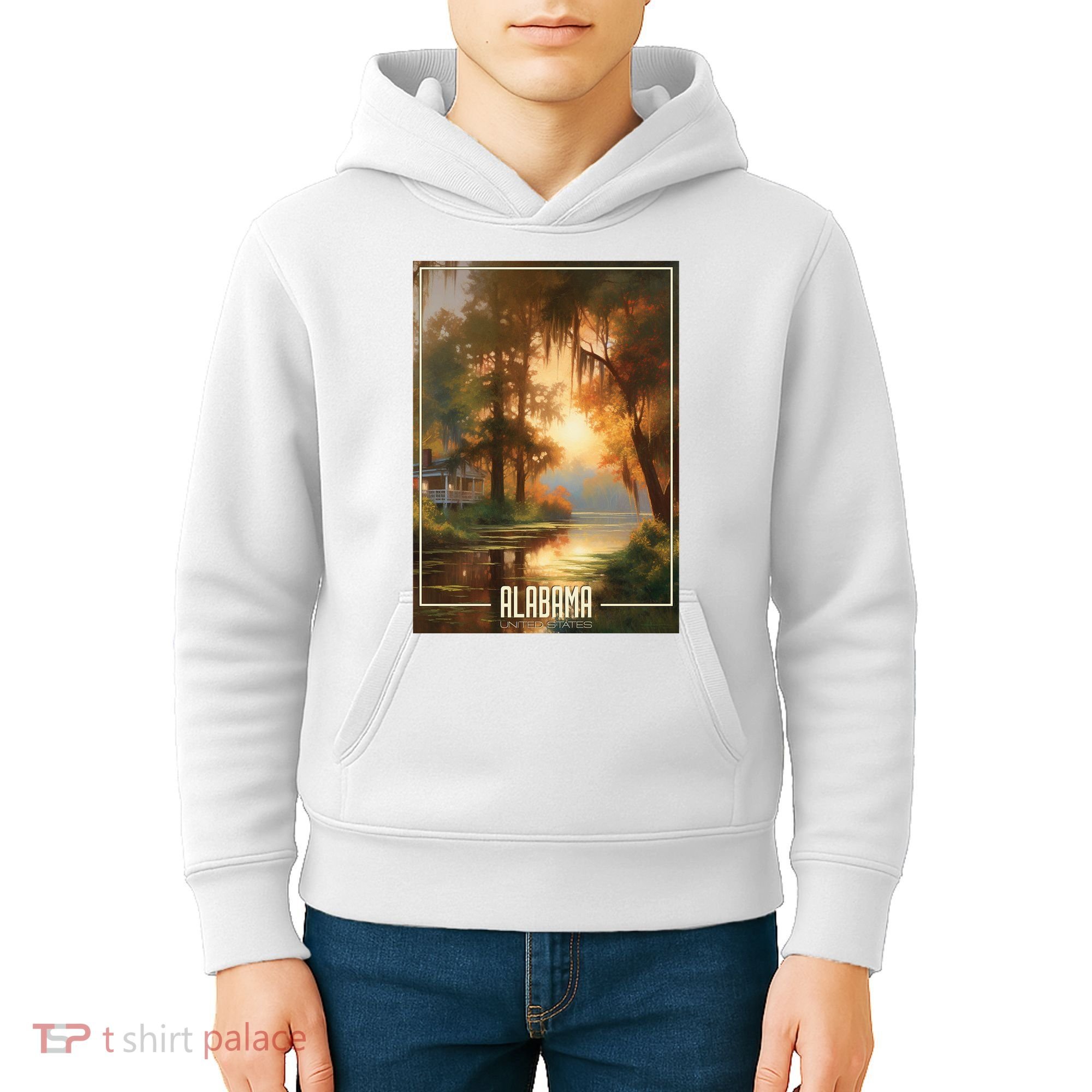 Serene Southern Sunset Alabama Kids Hoodie