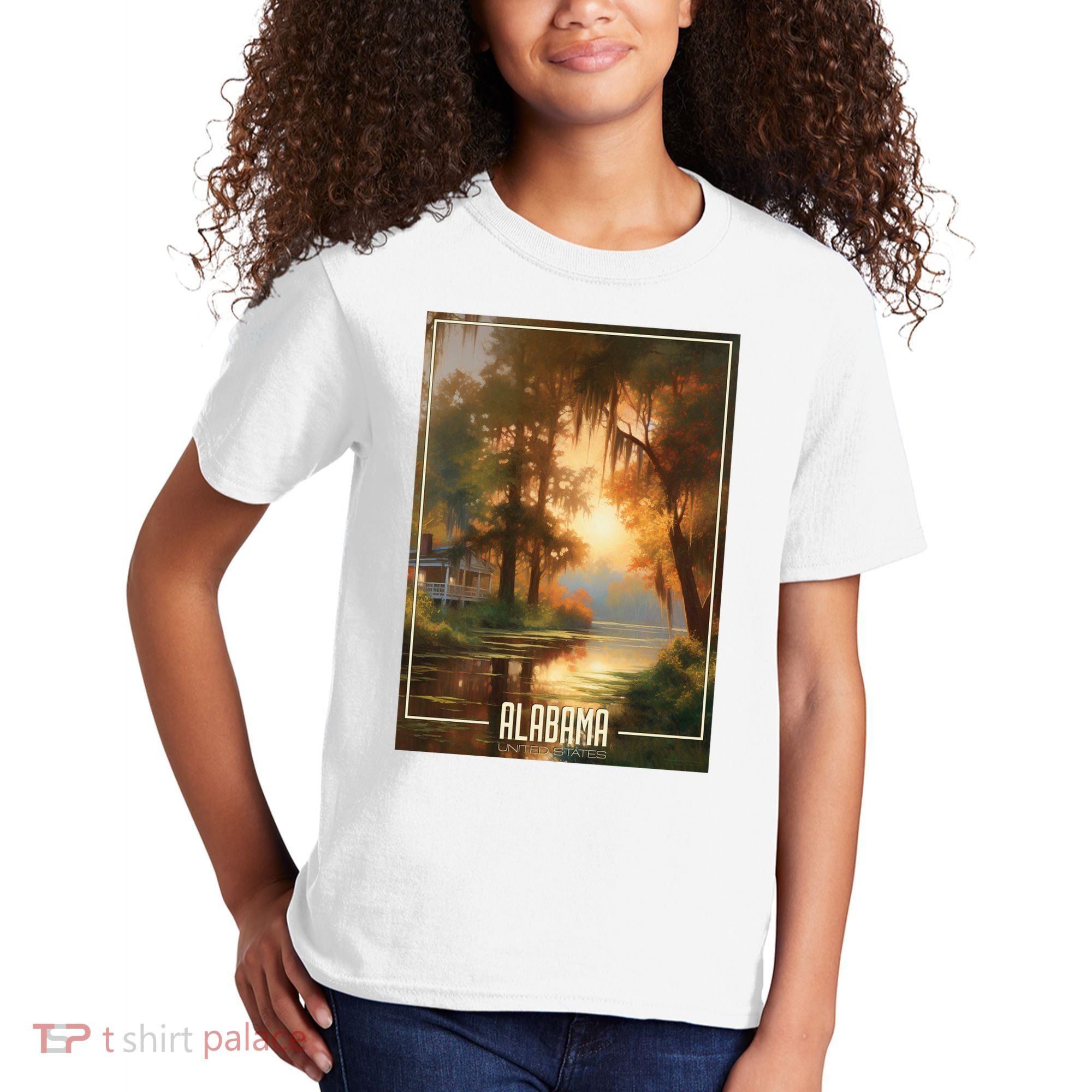 Serene Southern Sunset Alabama Kids T-Shirt