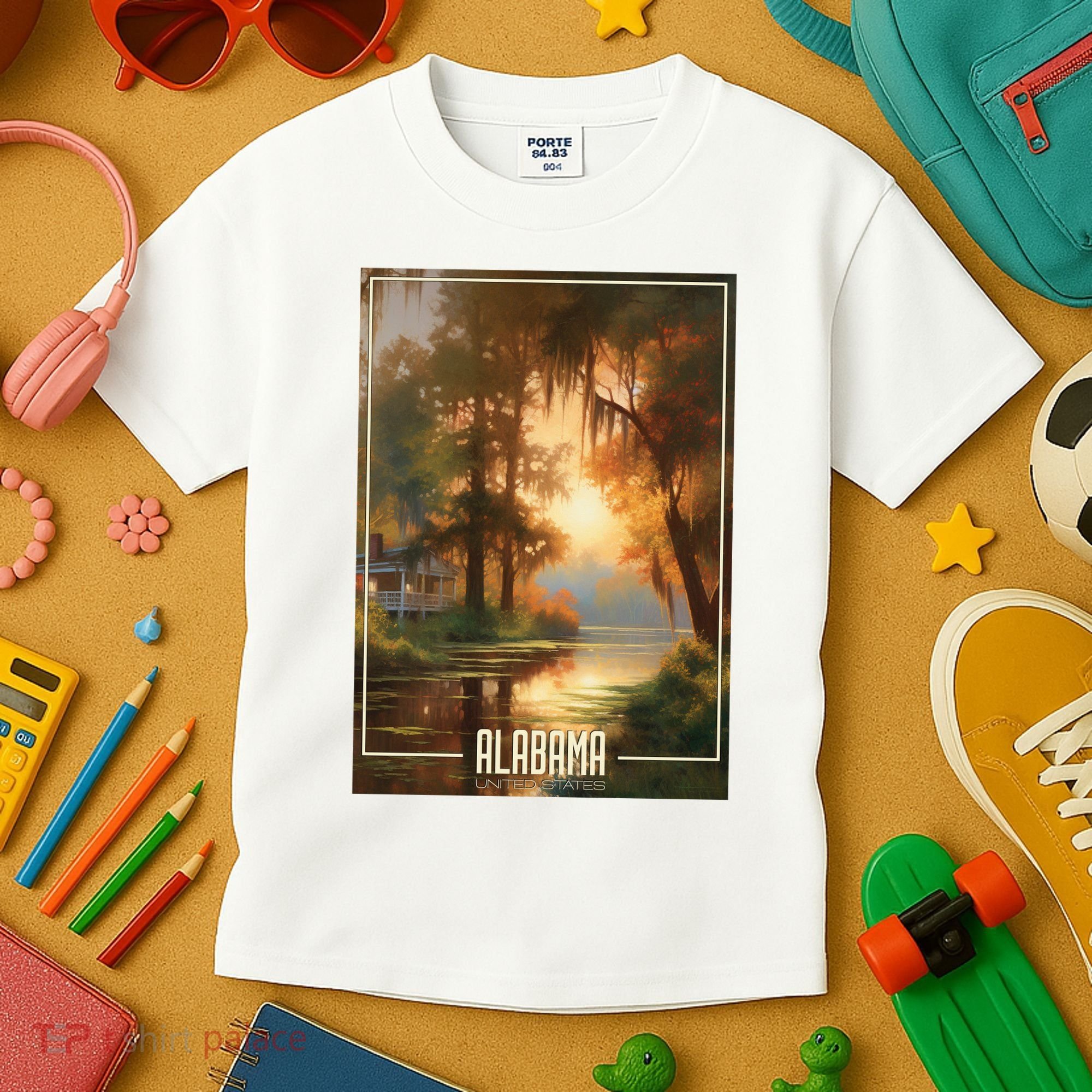 Serene Southern Sunset Alabama Kids T-Shirt