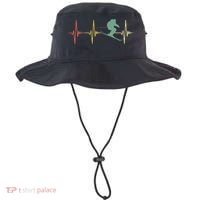 Ski Snowboard Skiing Heartbeat Snow Mountain Winter Skier Cool Gift Bucket Hat thumb 0