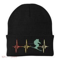 Ski Snowboard Skiing Heartbeat Snow Mountain Winter Skier Cool Gift Beanie thumb 0