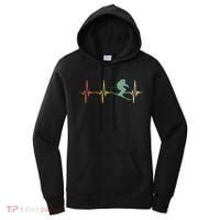 Ski Snowboard Skiing Heartbeat Snow Mountain Winter Skier Cool Gift Women's Hoodie thumb 0
