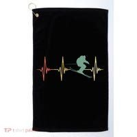 Ski Snowboard Skiing Heartbeat Snow Mountain Winter Skier Cool Gift Golf Towel thumb 0