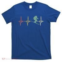Ski Snowboard Skiing Heartbeat Snow Mountain Winter Skier Cool Gift T-Shirt thumb 0