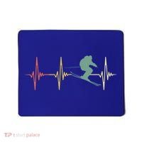Ski Snowboard Skiing Heartbeat Snow Mountain Winter Skier Cool Gift Mousepad thumb 0