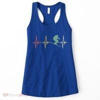 Ski Snowboard Skiing Heartbeat Snow Mountain Winter Skier Cool Gift Women's Tank Top thumb 0