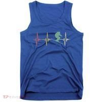 Ski Snowboard Skiing Heartbeat Snow Mountain Winter Skier Cool Gift Tank Top thumb 0