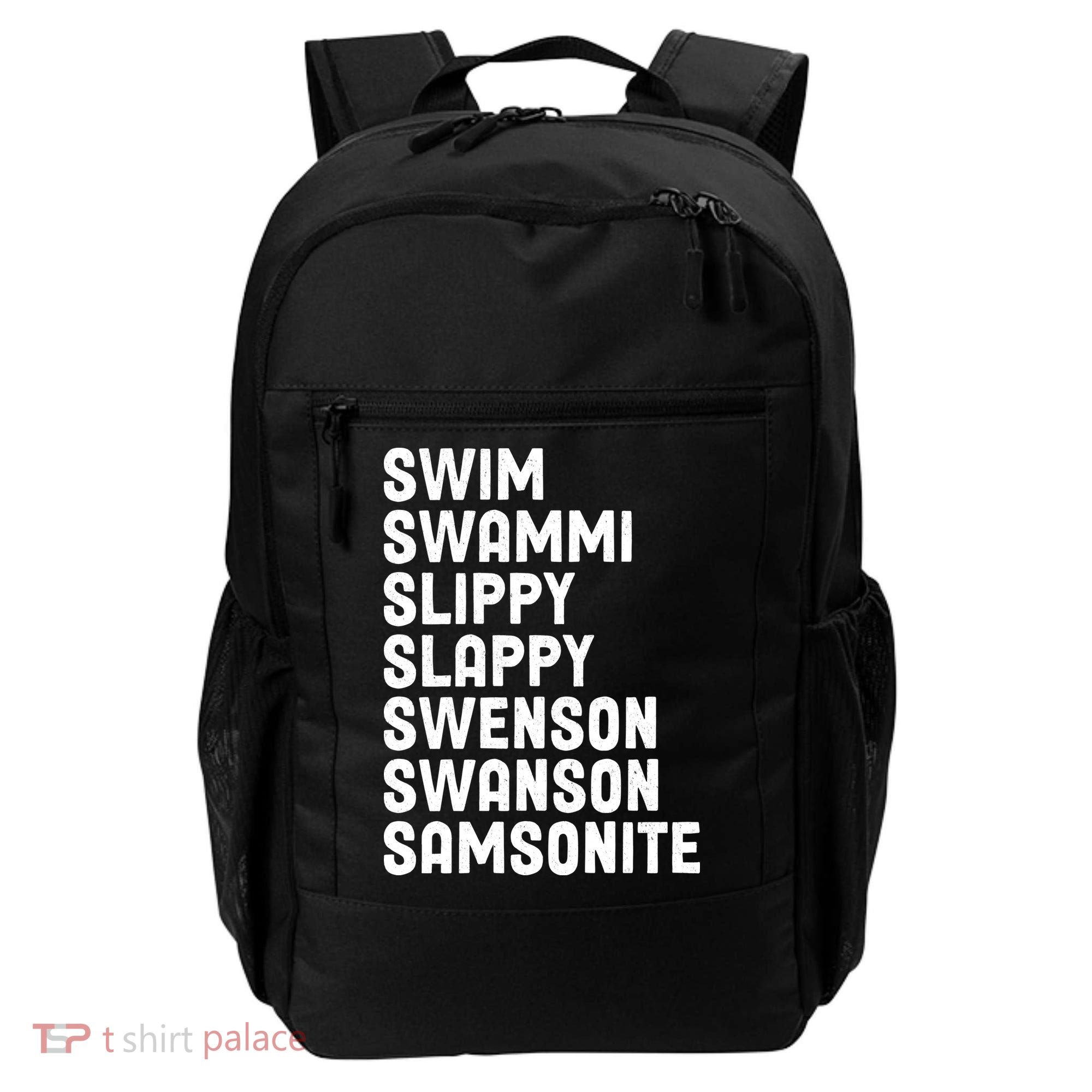 Swammi Slippy Slappy Swenson Swanson Samsonite Backpack
