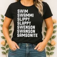 Swammi Slippy Slappy Swenson Swanson Samsonite Women's T-Shirt thumb 2