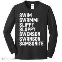 Swammi Slippy Slappy Swenson Swanson Samsonite Kids Long Sleeve Shirt thumb 0