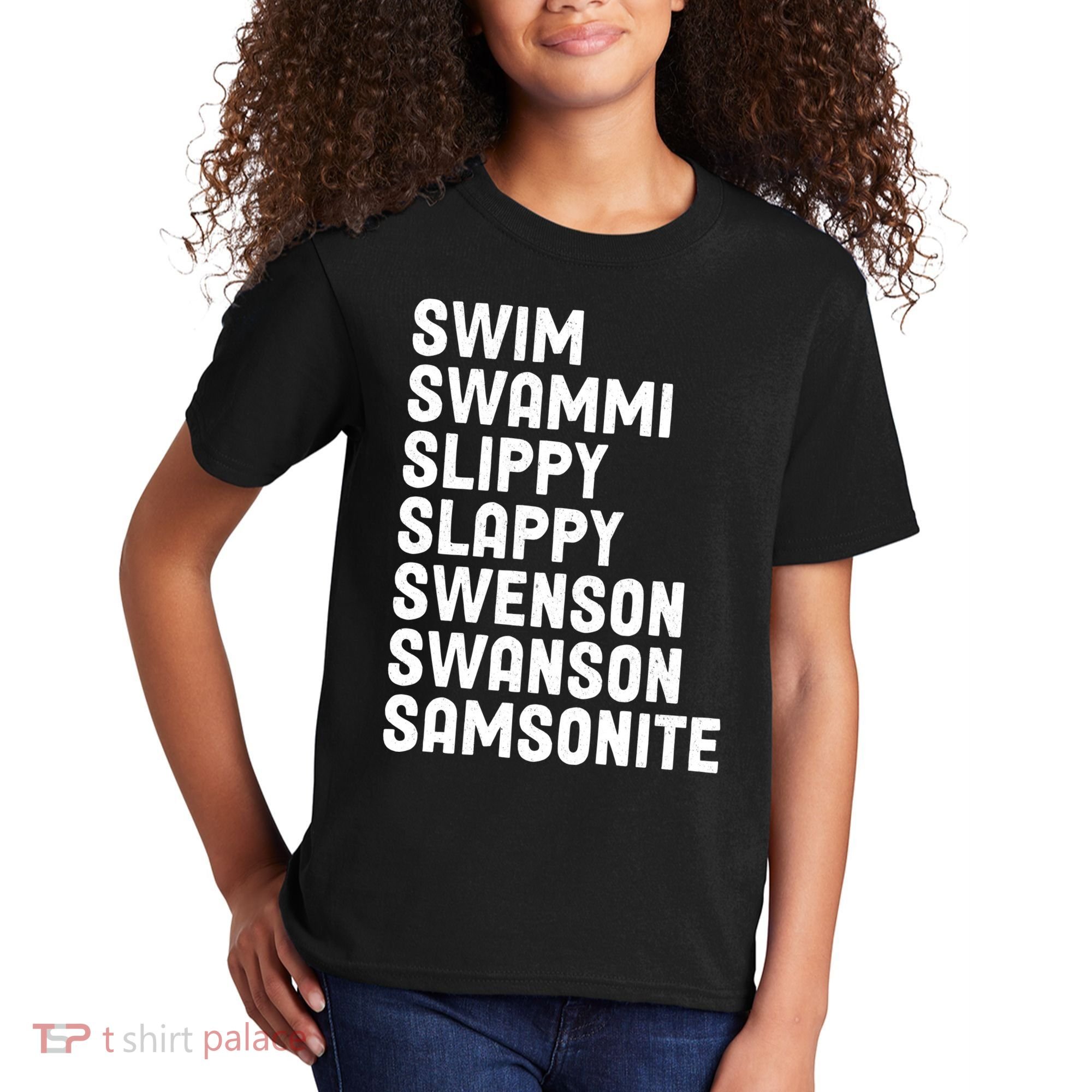 Swammi Slippy Slappy Swenson Swanson Samsonite Kids T-Shirt